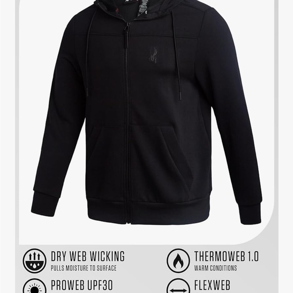 Spyder Black Full-Zip Jacket - Picture 6 of 6